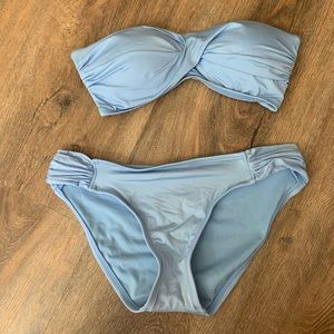 blue bandeau set